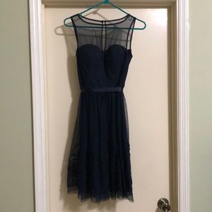 Navy blue bridesmaids dress